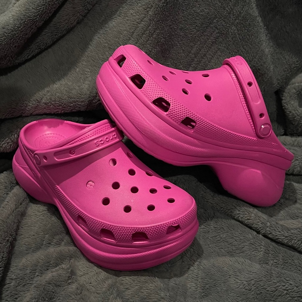 Platform Pink Crocs size W 11